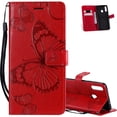 thumbnail image 1 of EMAXELER Motorola Moto E7 Case Shockproof PU Leather Retro 3D Butterfly Embossed Wallet Flip Case Magnetic Stand, 1 of 5