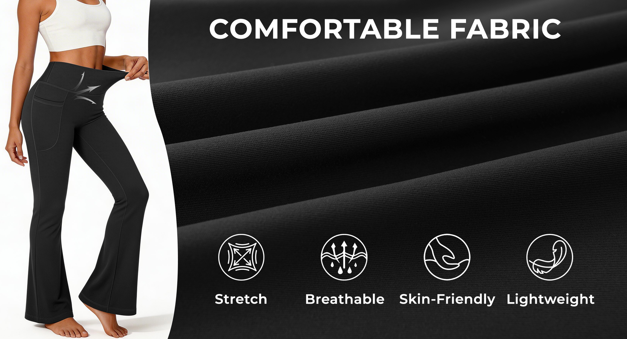 Rosvigor Women's Flare Yoga Pants with Pockets, High Waist photo 4