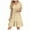 Beige., variant on Akafmk Summer Dresses for Women Casual Dresses,Solid Color V-Neck Short Dress Short Sleeve Mini Dresses Ruffled Hem A Line Beach Sundress