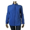 Karen Scott Womens Plus Zero Proof Fleece Zipper Pockets Jacket