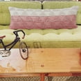 thumbnail image 5 of Ox Bay Miles 14" x 36" Pink/Ivory Geometric Color Block Cotton Adult Decorative Throw Pillow, 5 of 10