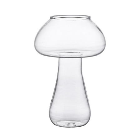 

Mushroom Glasses|Clear Borosilicate Glass Beverages Water Cup|Drinking Cup with Thickened Bottom Funny Lemonade Goblet Glass for Home Party Bar BBQ