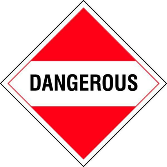 Stranco DOT Container Placard,10-3/4" W,PK10 DOTP-0036-V10