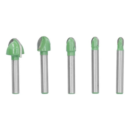 

5Pcs Cove Box Router Bit Round Nose 2 Flute Tungsten Steel CNC Woodworking Cutter Tools
