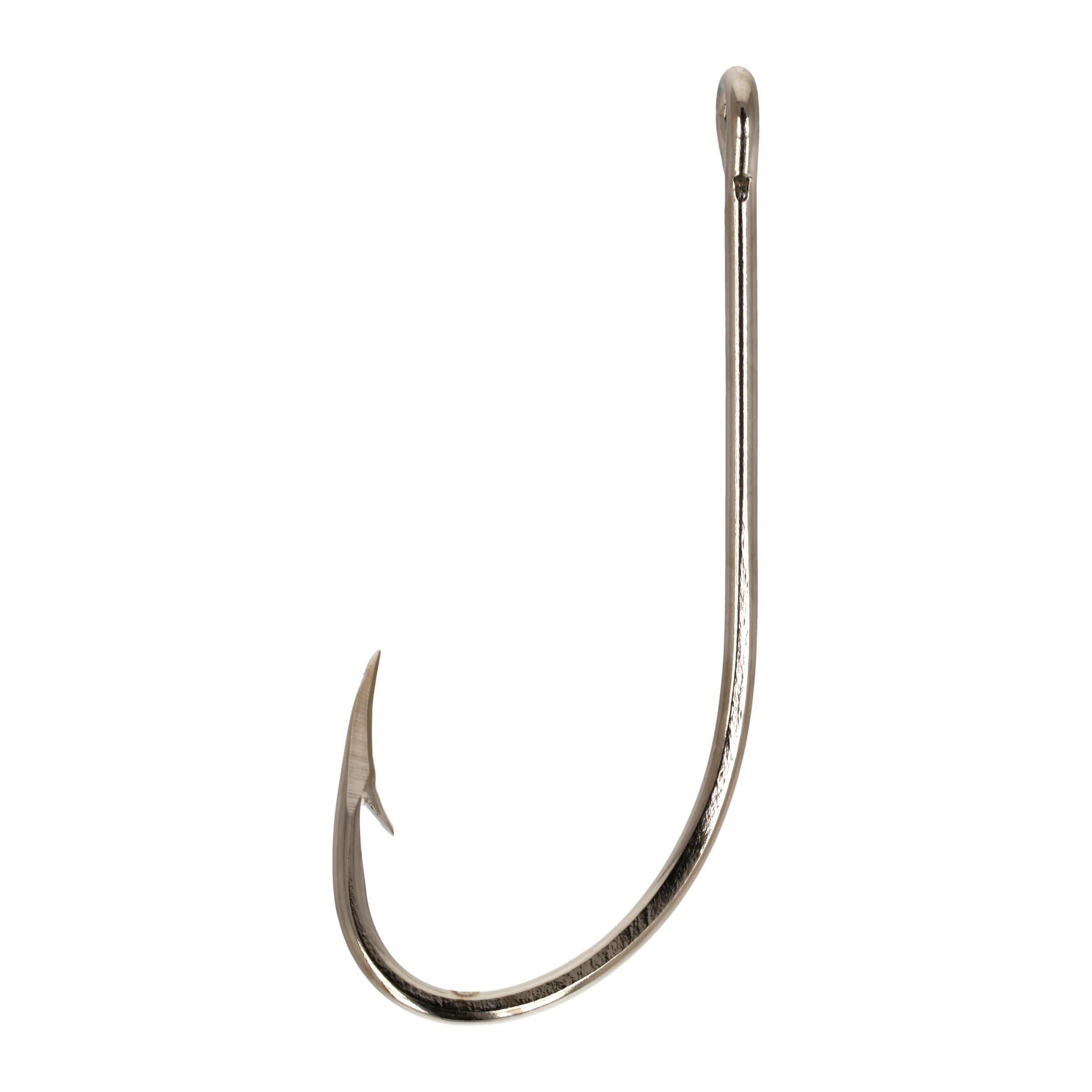 Eagle Claw Ringed Eye Offset Plain Shank, Nickel, Size 4/0, 40 Pack