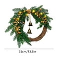 thumbnail image 3 of Adornos de anillos Adornos navideños Corona de piñas navideñas Corona navideña para colgar en la puerta Decoración navideña Adornos navideños Decoraciones navideñas para exteriores Decoraciones navide, 3 of 6