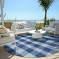 thumbnail image 6 of Addison Rugs Chantille Indoor/Outdoor Transitional Plaid Navy Washable Round Rug, 8' x 8', 6 of 6