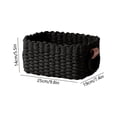 thumbnail image 3 of Small Wicker Basket, Handwoven Paper Rope Storage Baskets with Handles, Decorative Organizing Bins for Home, Desk, Bathroom Kitchen Storage Gifts, 3 of 6