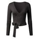 thumbnail image 4 of Camiseta informal con cuello en V para mujer: top liso, poliéster, primavera/verano, versátil, fácil de cuidar, corte holgado, tallas S-L para uso diario., 4 of 5