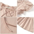 thumbnail image 6 of UVN Summer Dresses for Women Ruffle Short Sleeve V Neck Drawstring Dress Loose A Line Beach Sundress, 6 of 8