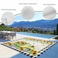 thumbnail image 3 of Sunflowers Outdoor Rug for Patio/Deck/Porch, Non-Slip Large Area Rug 5 x 7 Ft, Spring Farmhouse Country Truck Leaf Black Plaid Indoor Outdoor Rugs Washable Area Rugs, Camping Rug Carpet Runner, 3 of 8