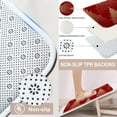thumbnail image 3 of 4 Pcs Shower Curtain Set Vintage Christmas Santa Claus Elf with Non-Slip Rugs Toilet Lid Cover and Bath Mat Bathroom Decor Set 72" x 72", 3 of 8