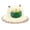 Beige, variant on Toddler Kids Straw Bucket Sun Hat, Cute Frog Crown 3D Eyes Wide Brim UV Protection Beach Hat for Baby Girls Outdoor Summer