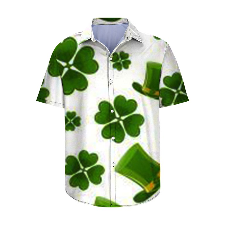 ZCFZJW Mens Holiday Graphic T-Shirts St. Patrick's Day Short