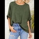 thumbnail image 5 of Camiseta Holgada Informal de Verano de Corta para Mujer. Verde S, 5 of 9