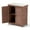Short Cabinet - Brown, variant on Potting Bench with Storage Cabinet and Metal Table Top for Outdoor Patio, Garden Furniture Wood Workstation Coffee 31.5x17x36''