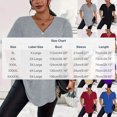 thumbnail image 4 of Plus Size Women's Short Sleeve V Neck Blouse Shirt Top Basic T-Shirt Loose Fit Casual Spring Summer Fashion Tunic | CSEONE,Beige XL, 4 of 9