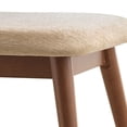 thumbnail image 5 of Weston Home Arne Mid-Century Tapered Beige Fabric Dining Bench, Dark Walnut Finish, 5 of 7