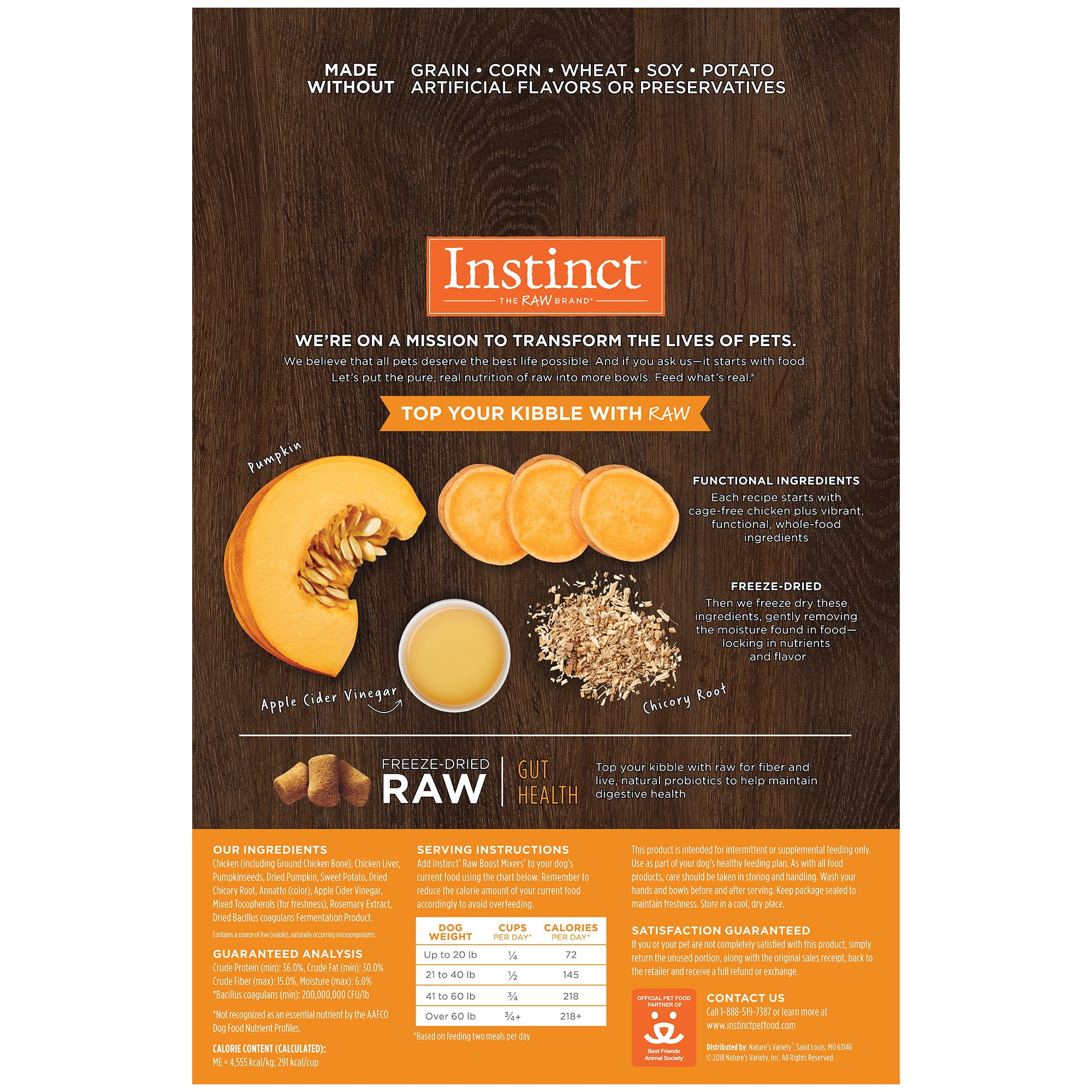 Instinct raw shop boost mixers pumpkin