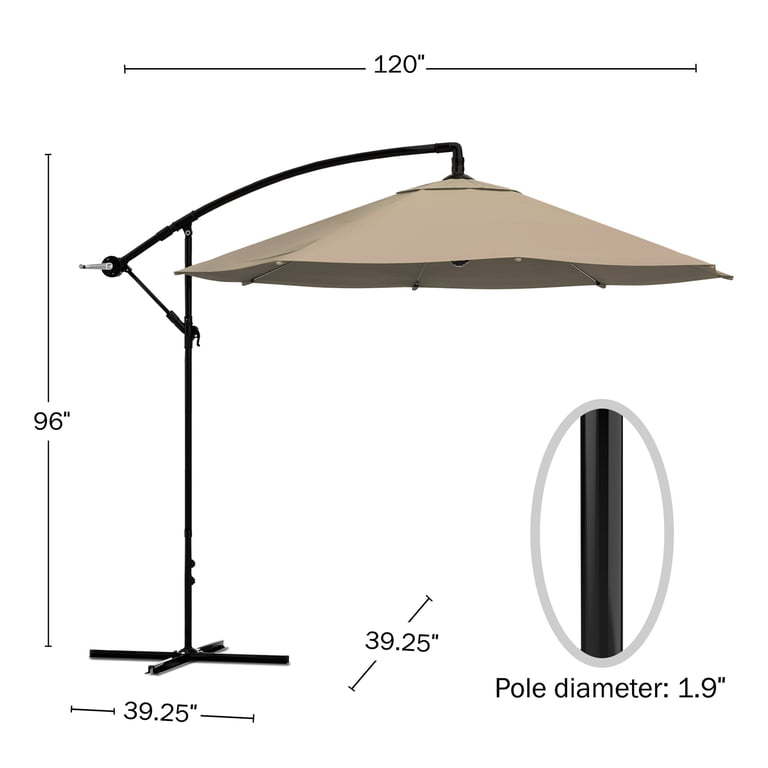 canvas miramar offset patio umbrella instructions The Supreme Pure Garden, Offset Patio Umbrella,