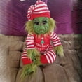 thumbnail image 5 of Christmas Green Grinnc Latex Doll, Green Furry Gift, Plush Ornament, Christmas Gift, 5 of 5