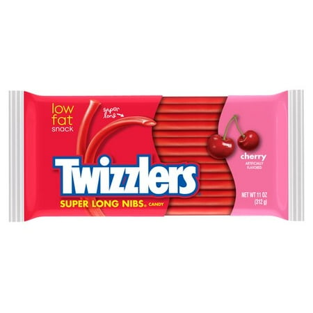 - (3 Pack) Twizzler Super Long Nibs Cherry Licorice, 11 Oz