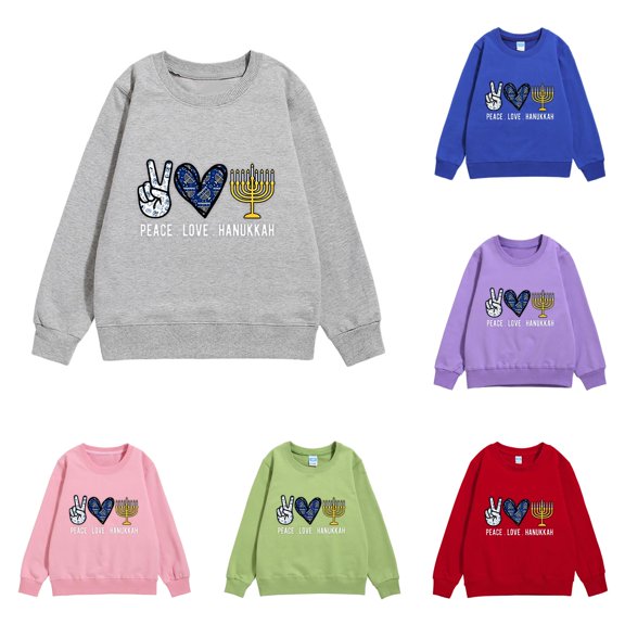 Vividxx Sweatshirts For Girls Fashion Letter Print Crewneck Sweatshirt Fall Long Sleeve Pullovers Top For Kids Fashion Clothes 3-4 Years
