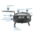 thumbnail image 5 of Blue Sky Outdoor Living 36" Round Deer in Woods Fire Barrel with Grill, Screen, and Lift, Black, 5 of 8