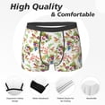 thumbnail image 2 of Men's Boxer Briefs, Wild Exotic Birds And Flowers Soft Comfy Mens Underwear Boxer Briefs Breathable With Widen Waist, 2 of 7