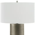 thumbnail image 4 of Uttermost V-Groove 1-Light Contemporary Metal & Fabric Table Lamp in Gray/White, 4 of 6