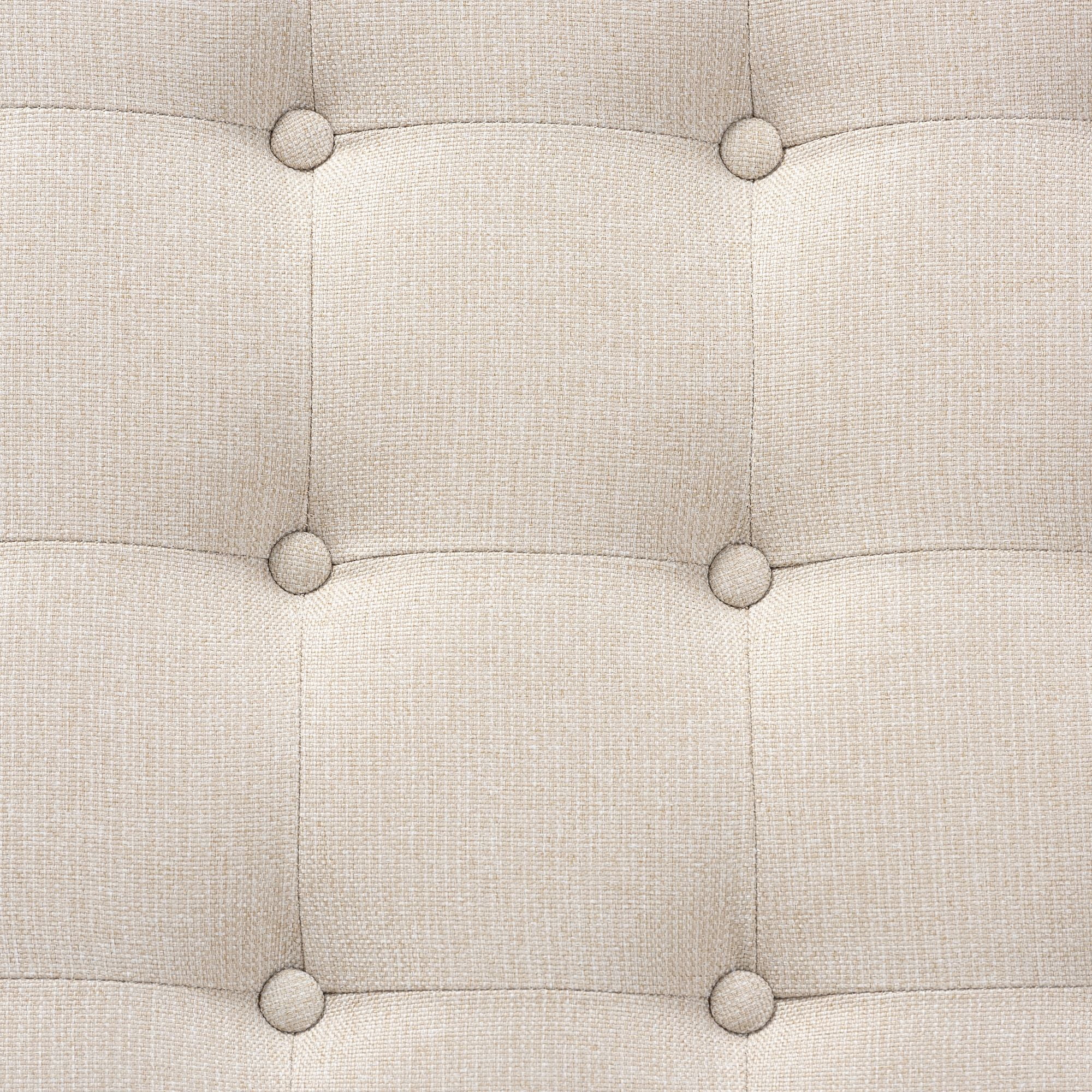 Baxton Studio Alvere Modern and Contemporary Beige Fabric Upholstered Walnut Finished Cocktail Ottoman