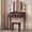 Brown, variant on Toogaho Makeup Vanity Set with Stool and Lighted & Detachable Mirror,Vanity Desk with 5 Drawers & 8 Hanging Hooks,Adjustable Brightness,Pink