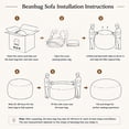 thumbnail image 6 of LaoGeoRon 6ft Large Bean Bag Chair with Filling,Indoor Bean Bag Lazy Sofa,Memory Foam,Removable Washable Flannel Cover, 6 of 9