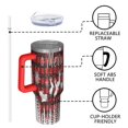 thumbnail image 4 of Red Christmas Pattern Tumbler with Handle and Lid,40oz Double Wall Vacuum Insulated Tumbler,Cups Gift for Women and Men, 4 of 7