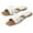 White, variant on Women's Flat Sandals Square Woven Slippers Summer Beach Shoes Open Toe Slip On Slides Minimalist Casual Slip Size 8 White