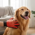 thumbnail image 4 of The Room Collective Pet Grooming Gloves, Deshedding Mitt for Dogs & Cats, Left & Right Hand Pair, Red or Blue, 4 of 7