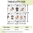 thumbnail image 2 of Cute Dogs Square Fitted Tablecloth with Elastic Edge,Square Table Cover,Washable Elastic Table Cover for Home Kitchen Party Decor 34"x34", 2 of 6