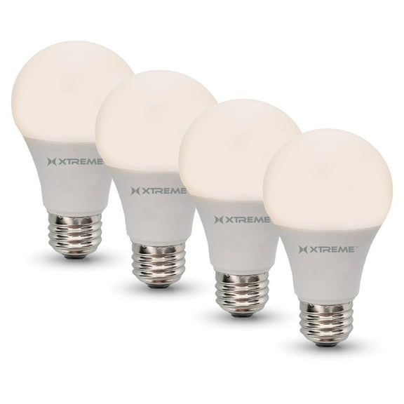 Xtreme 4 Pack Smart A19 Wi-Fi LED Bulbs - Dimmable White, Works with Wi-Fi Alexa, Google Assistant, and Siri