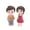 Red Blue, variant on Joernso 2Pcs/Set Resin Boy Girl Couple Model Figurine DIY Miniature Landscape Accessory