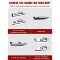 thumbnail image 6 of Heavy Duty 600D Marine Grade Polyester Waterproof Boat Cover, All Weather Protection Bass Runabout Boat Cover Fit for V-Hull, TRI-Hull, Pro-Style, Fishing Boat, 6 of 15