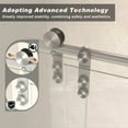 thumbnail image 5 of 56-60" x 76" H Frameless Sliding Shower Door, 5/16" (8mm) Clear Tempered Glass, Stainless Steel Frame,Brushed Nickel, 5 of 5