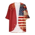 thumbnail image 5 of Abomasnow Women's Plus Size Jackets Independence Day Long Sleeve V-Neck Printed Cardigans Casual Soft Lightweight Coats, 5 of 5