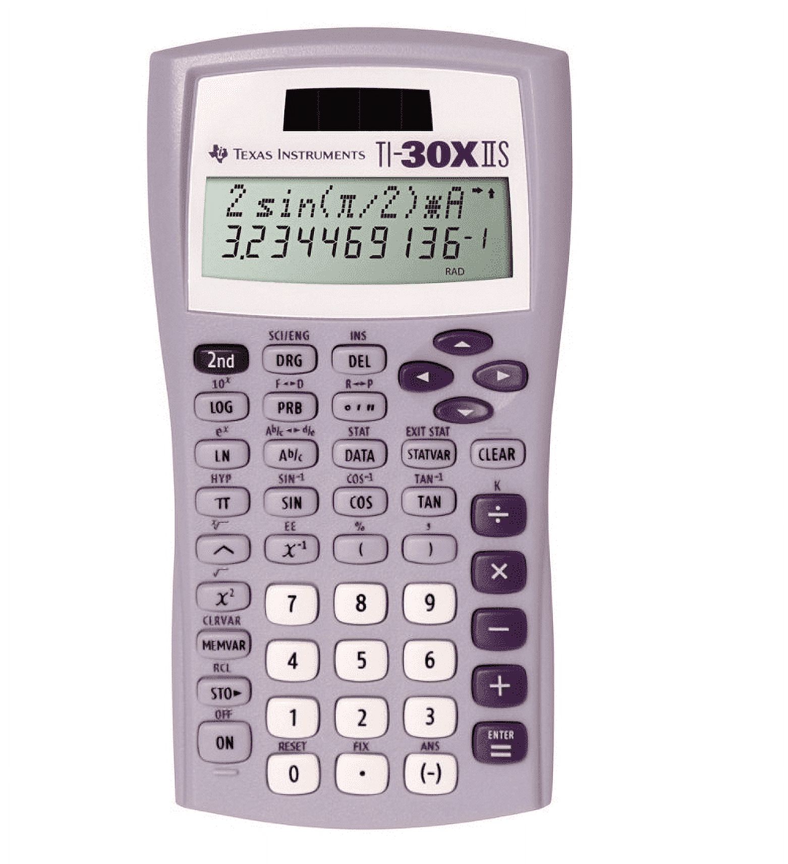 Texas Instruments TI-30X IIS Scientific Calculator – Solar Powered, With Fresh Battery, Fully Tested