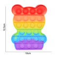 thumbnail image 1 of Stuff Certified® Pop It - Fidget Anti Stress Toy Bubble Toy Silicone Bear Rainbow, 1 of 4