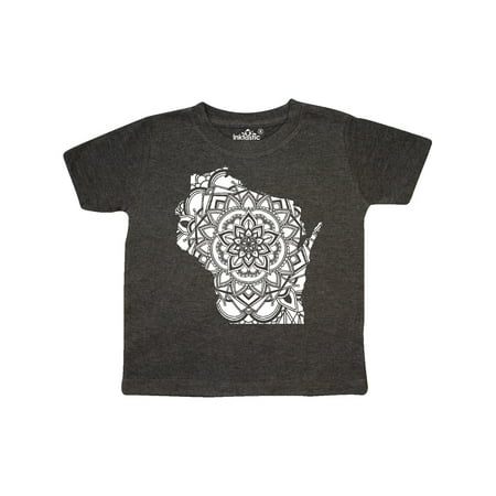 

Inktastic Wisconsin Silhouette Mandala Gift Toddler Boy or Toddler Girl T-Shirt