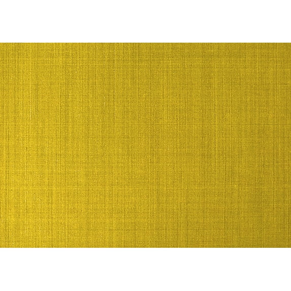 Ahgly Company Machine Washable Indoor Rectangle Solid Yellow Modern Area Rugs, 6' x 9'