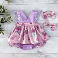 thumbnail image 5 of Grande/petite Sœur Haut Assorti Floral Nouveau-Né Fille Barboteuse Robe Tenue, 5 of 5