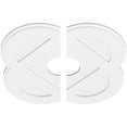 thumbnail image 2 of 26"OD x 6"ID x 10 1/4"C x 1"P Charlotte Architectural Grade PVC Contemporary Ceiling Medallion, Two Piece, 2 of 11
