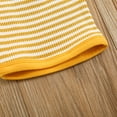 thumbnail image 3 of Annhoo Toddler Baby Girls Outfits Summer Stripes Print Knitted Sets Short Sleeve Round Neck T Shirts with Shorts, 3 of 8