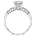 thumbnail image 4 of Everly Women's Aquamarine 10K White Gold Engagement Ring, 4 of 7